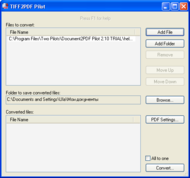 Tiff2PDF Pilot screenshot